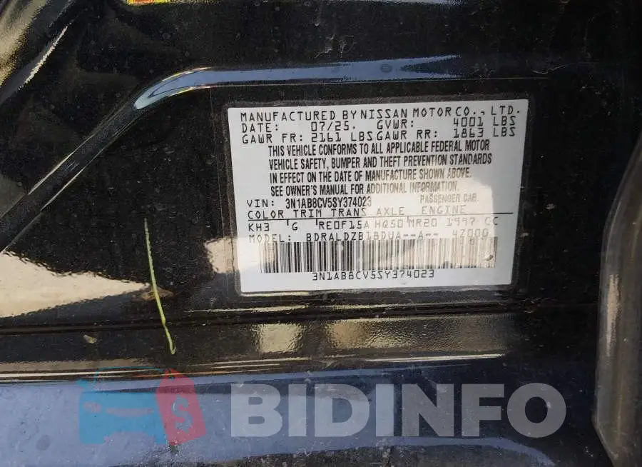 3N1AB8CV5SY374023 Photo# 9