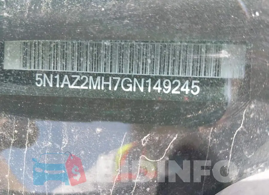 5N1AZ2MH7GN149245 Photo# 9