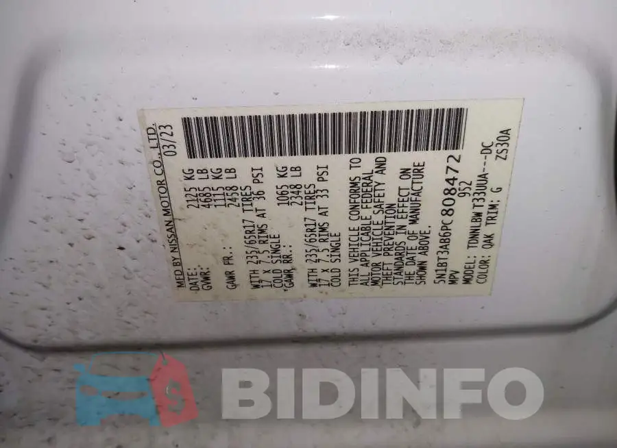 5N1BT3AB6PC808472 Photo# 9
