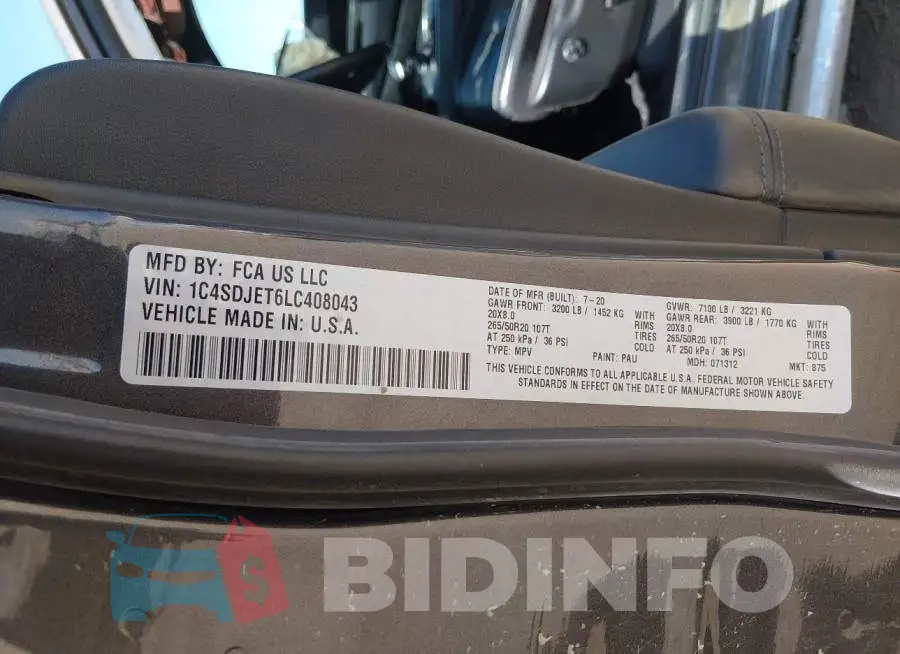 1C4SDJET6LC408043 Photo# 9