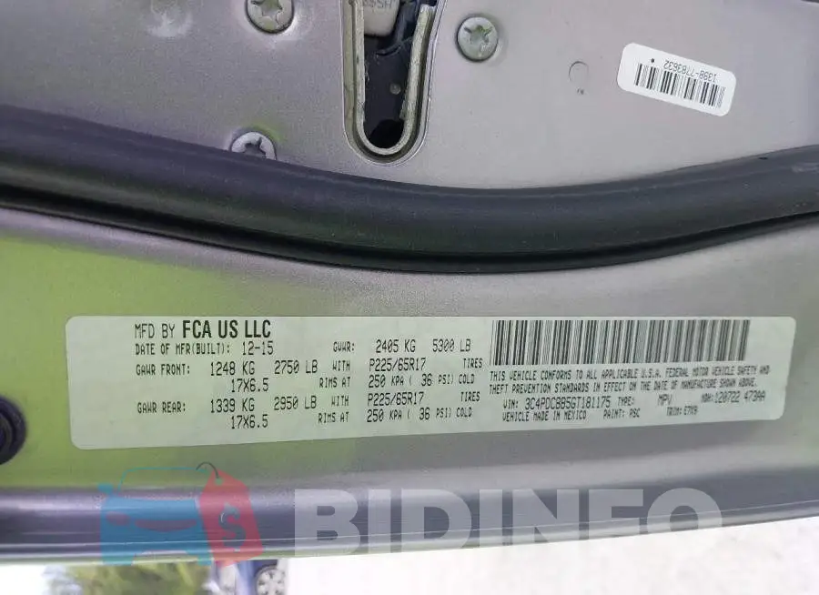 3C4PDCBB5GT181175 Photo# 9