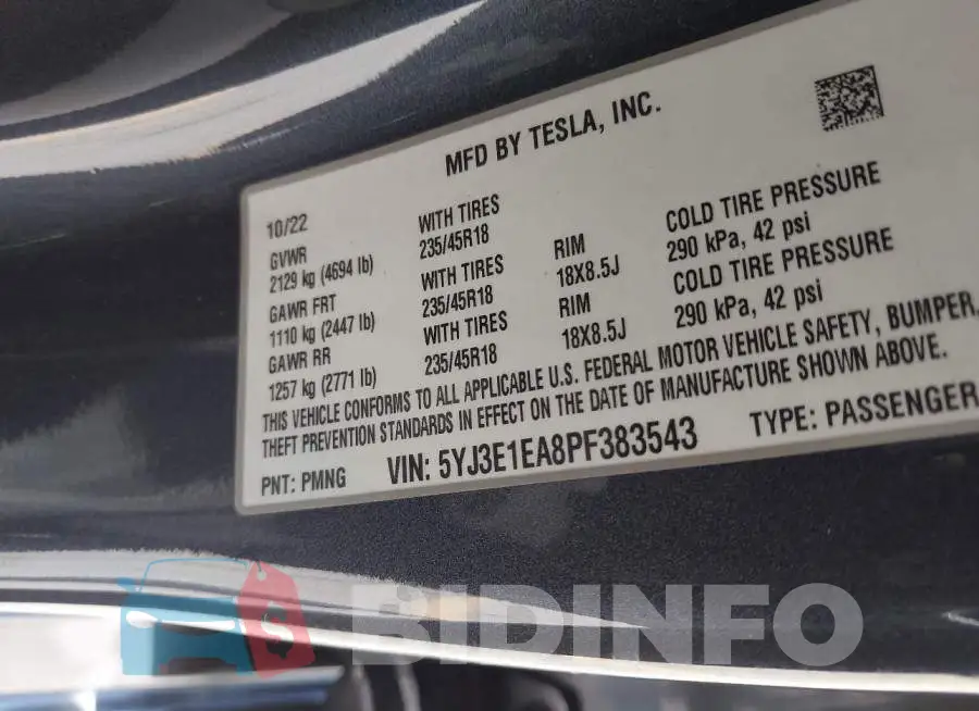 5YJ3E1EA8PF383543 Photo# 9