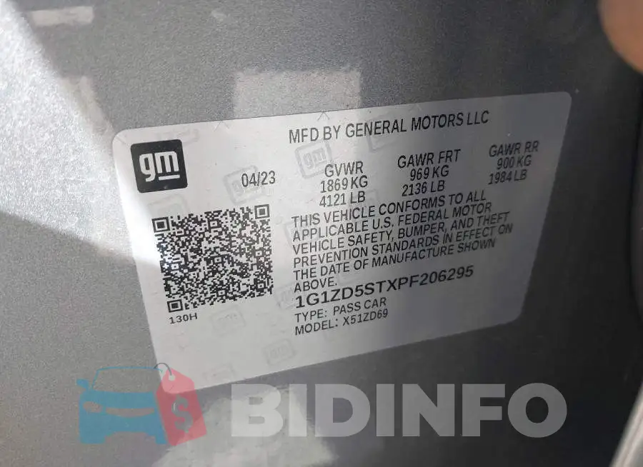1G1ZD5STXPF206295 Photo# 9