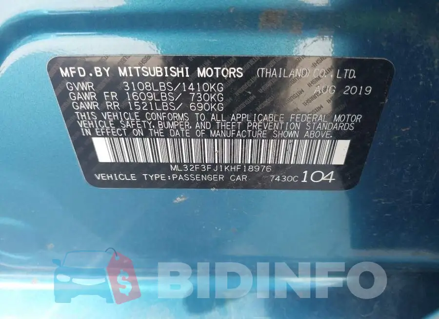 ML32F3FJ1KHF18976 Photo# 9