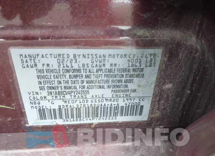 3N1AB8CV4PY242555 Photo# 9