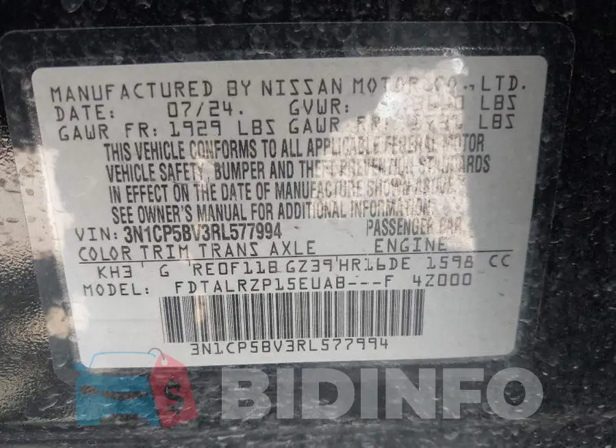 3N1CP5BV3RL577994 Photo# 9