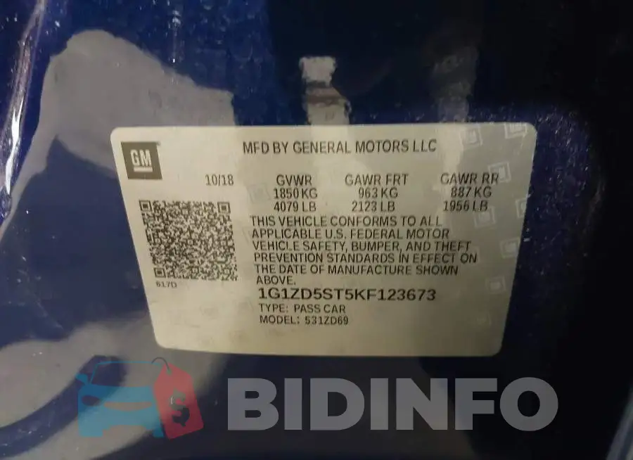 1G1ZD5ST5KF123673 Photo# 9