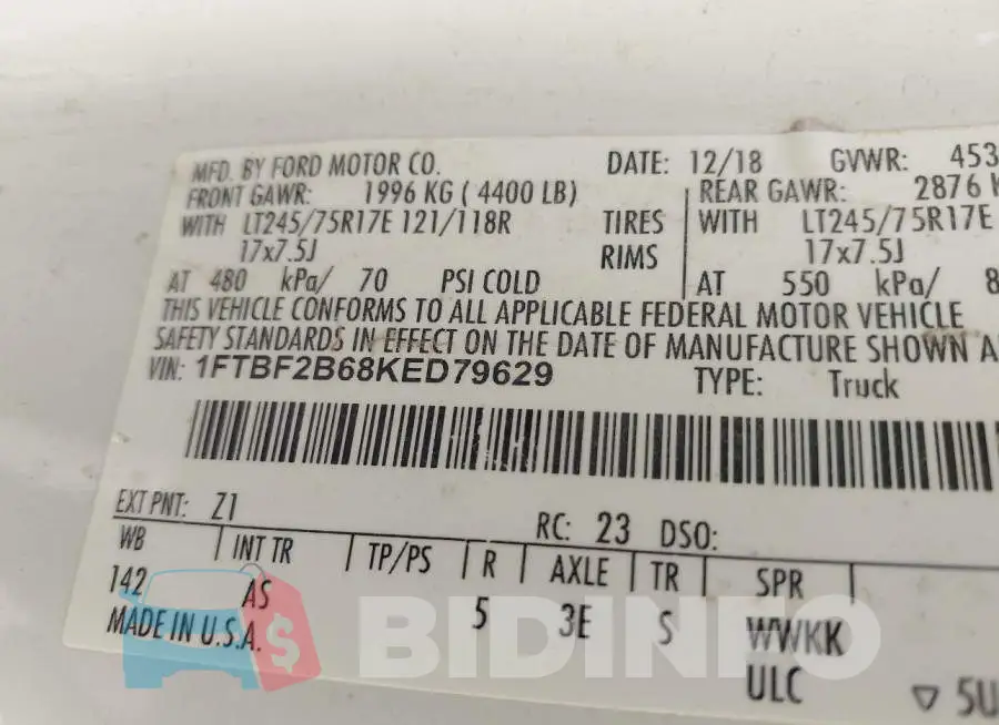 1FTBF2B68KED79629 Photo# 9