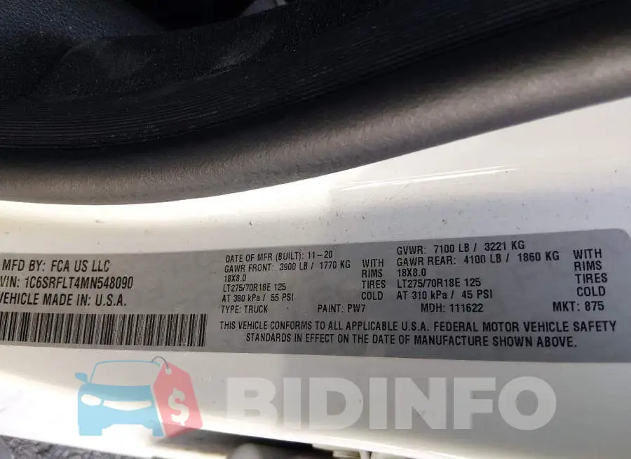 1C6SRFLT4MN548090 Photo# 9