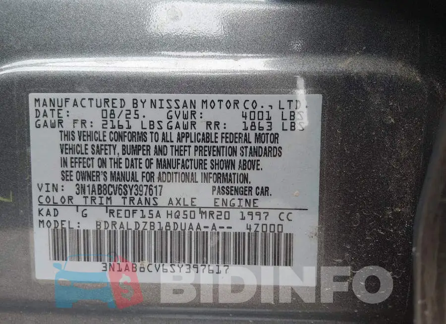 3N1AB8CV6SY397617 Photo# 9
