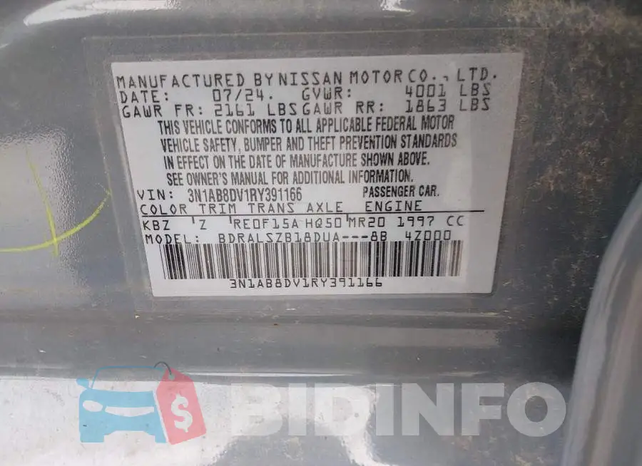 3N1AB8DV1RY391166 Photo# 9