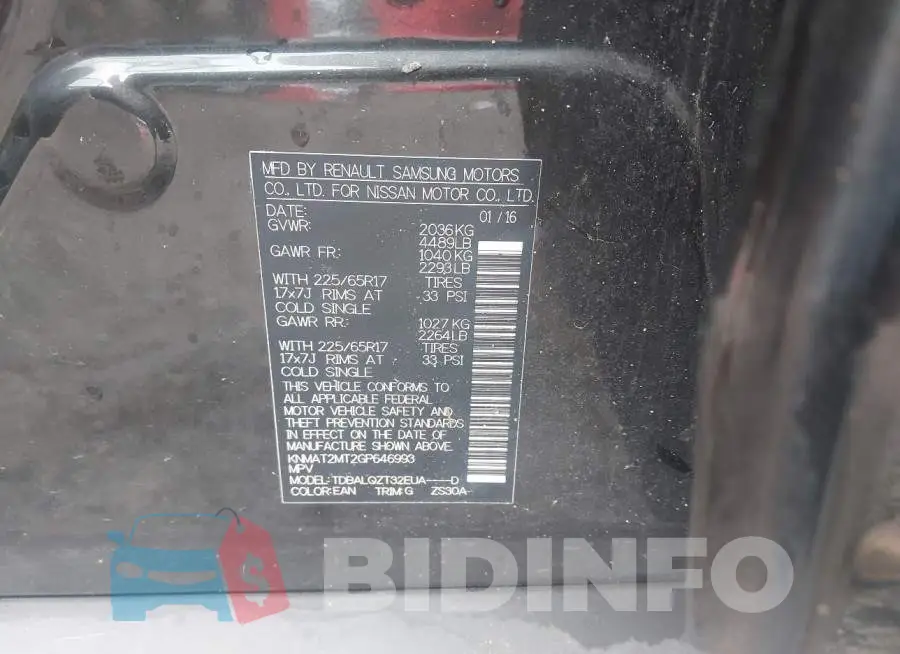KNMAT2MT2GP646993 Photo# 9