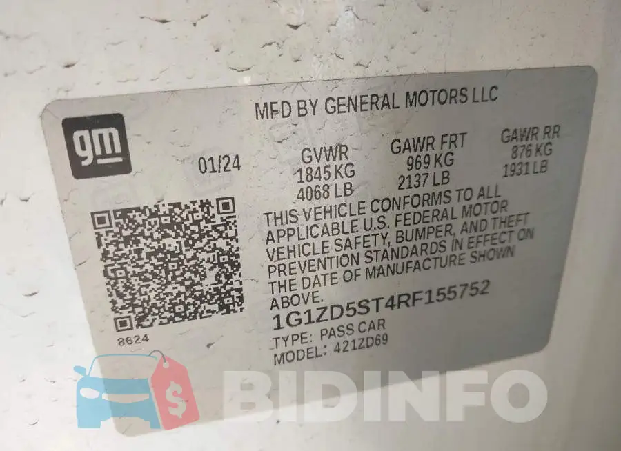 1G1ZD5ST4RF155752 Photo# 9