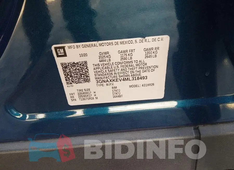 3GNAXKEV4ML318493 Photo# 9