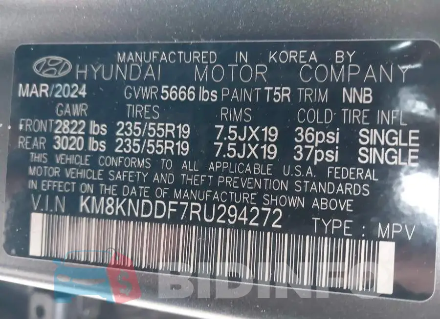 KM8KNDDF7RU294272 Photo# 9