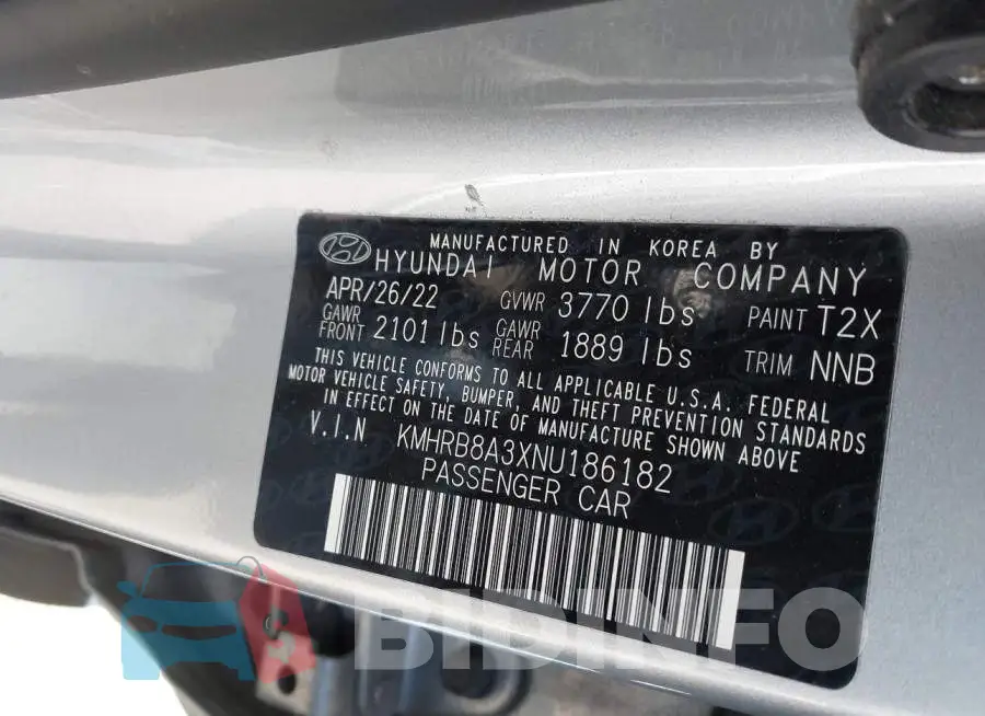 KMHRB8A3XNU186182 Photo# 9