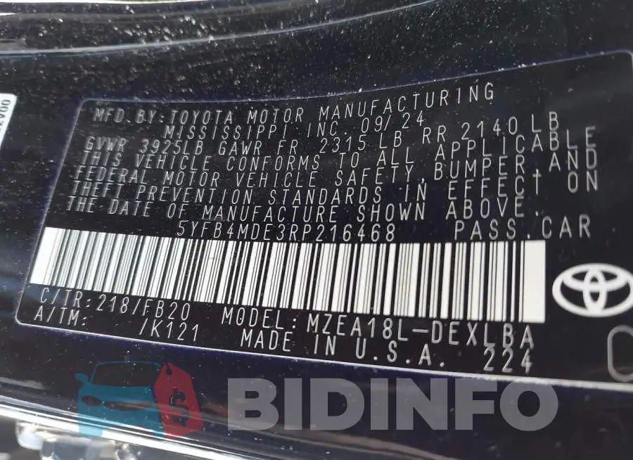 5YFB4MDE3RP216468 Photo# 9