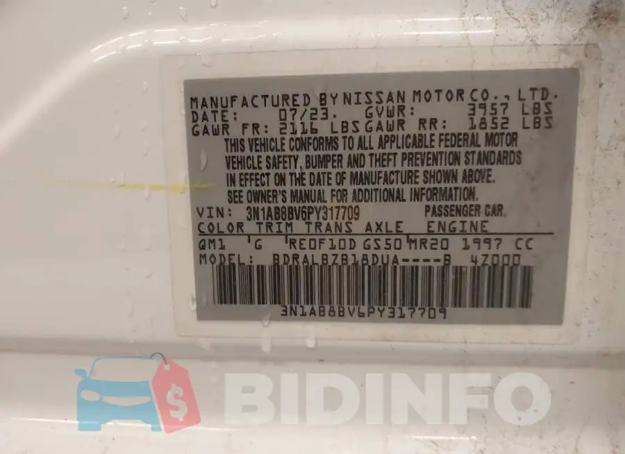 3N1AB8BV6PY317709 Photo# 9