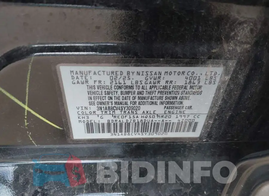 3N1AB8CV4SY309020 Photo# 9