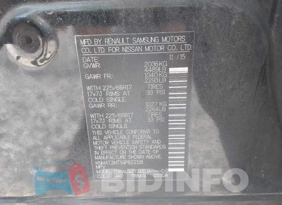 KNMAT2MT1GP622118 Photo# 9