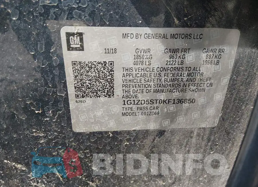 1G1ZD5ST0KF136850 Photo# 9