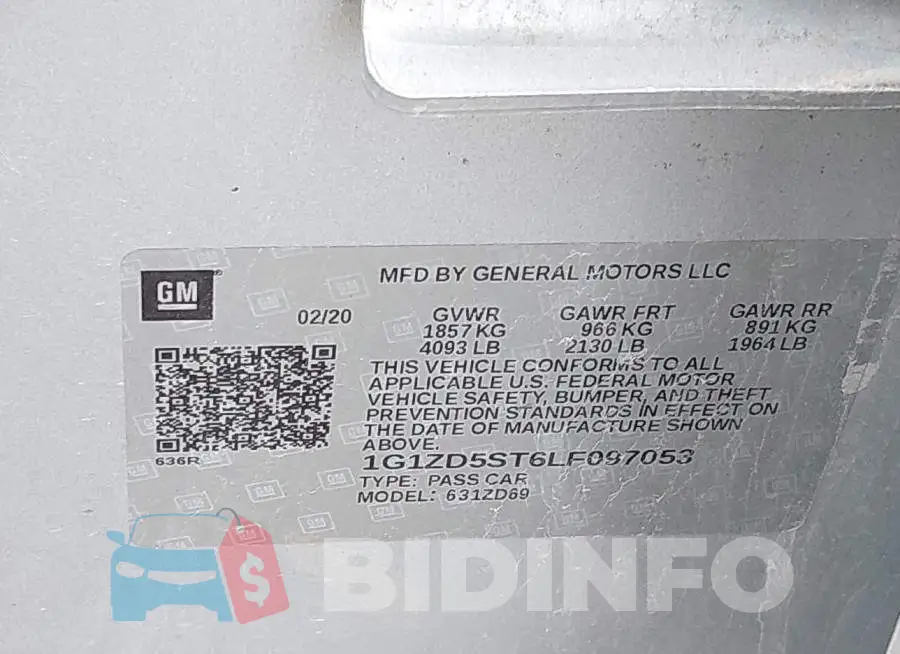 1G1ZD5ST6LF097053 Photo# 9