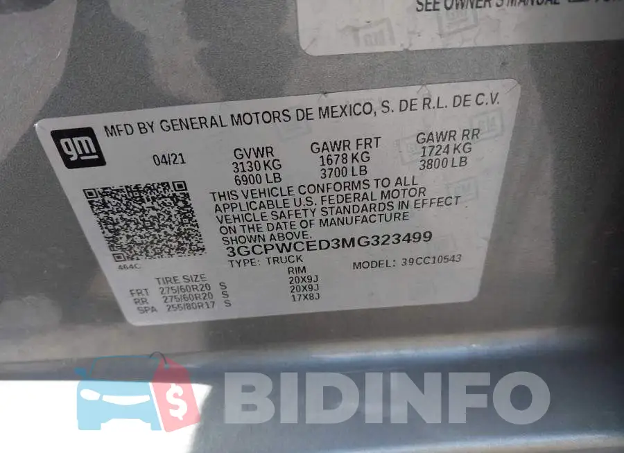 3GCPWCED3MG323499 Photo# 9