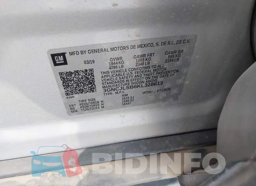 3GNCJLSB6KL328613 Photo# 9