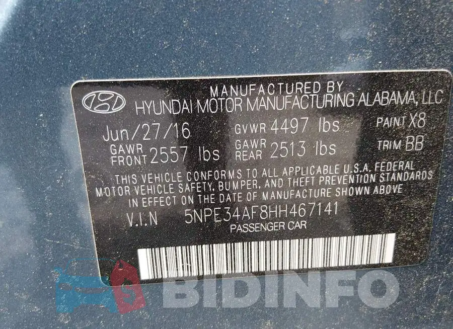 5NPE34AF8HH467141 Photo# 9