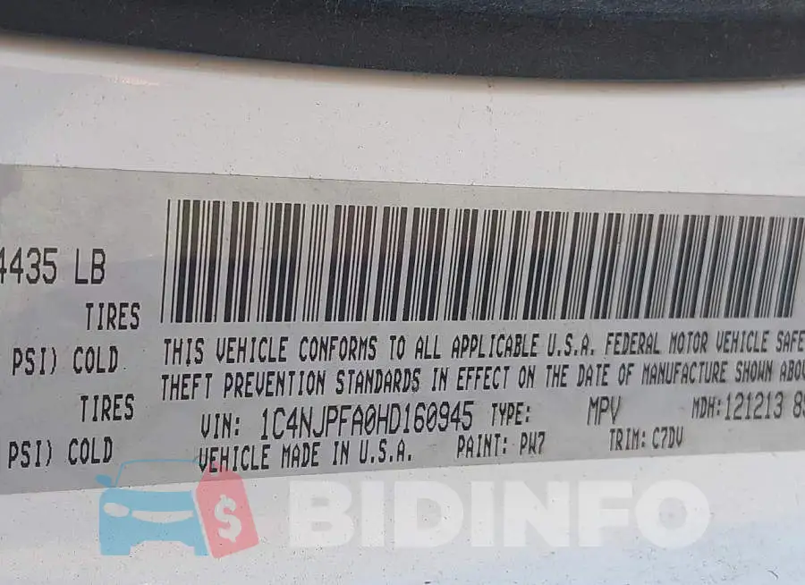 1C4NJPFA0HD160945 Photo# 9