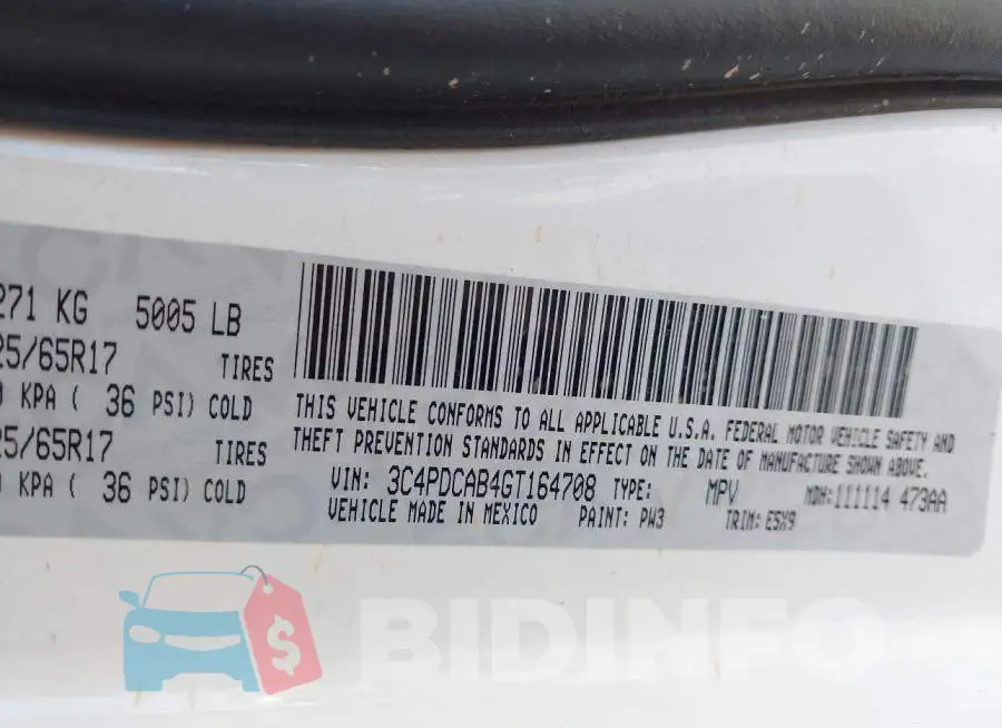 3C4PDCAB4GT164708 Photo# 9