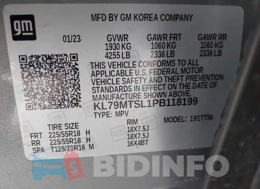KL79MTSL1PB118199 Photo# 9