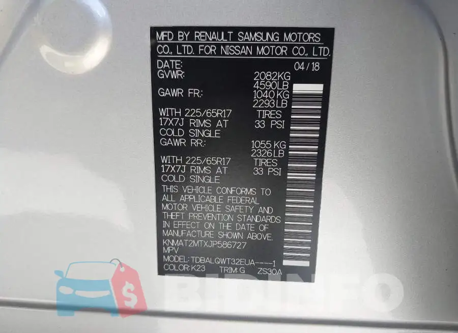 KNMAT2MTXJP586727 Photo# 9
