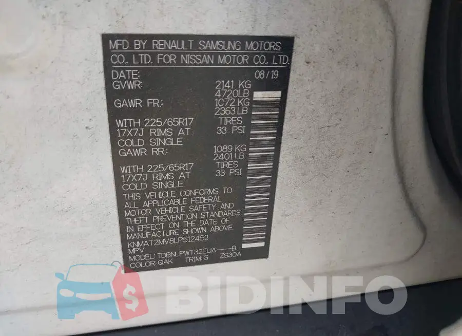 KNMAT2MV8LP512453 Photo# 9