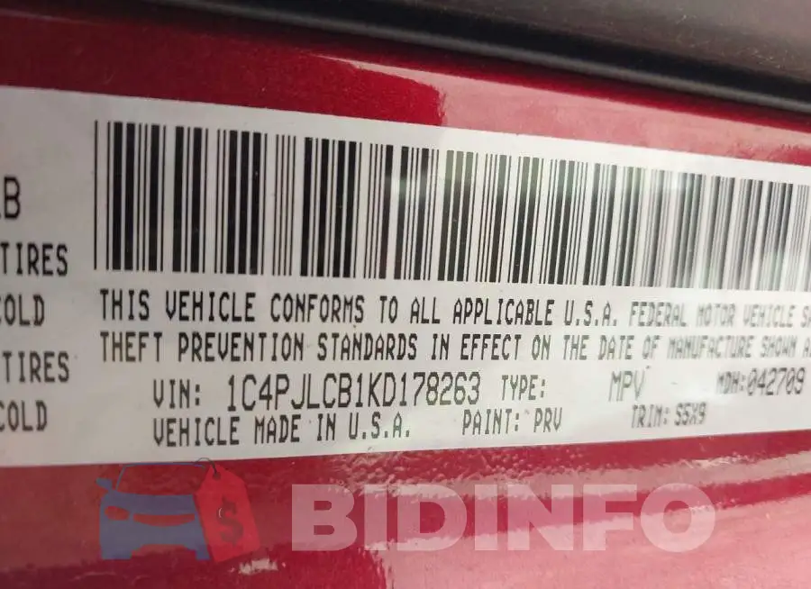 1C4PJLCB1KD178263 Photo# 9