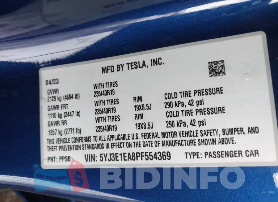 5YJ3E1EA8PF554369 Photo# 9