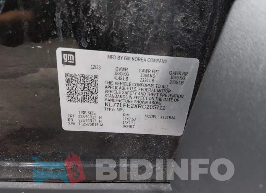 KL77LFE2XRC205711 Photo# 9