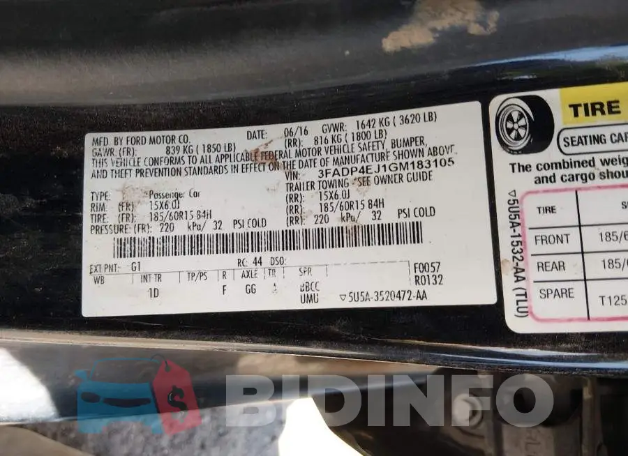 3FADP4EJ1GM183105 Photo# 9