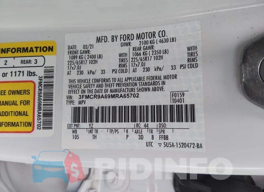 3FMCR9A69MRA65702 Photo# 9
