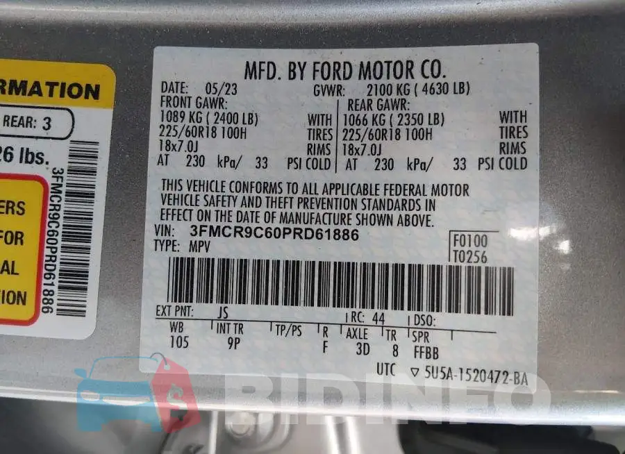 3FMCR9C60PRD61886 Photo# 9