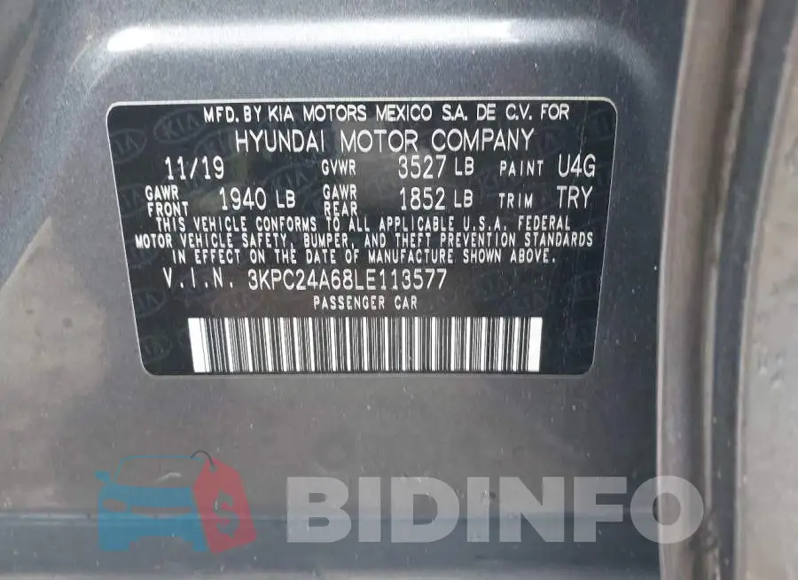3KPC24A68LE113577 Photo# 9