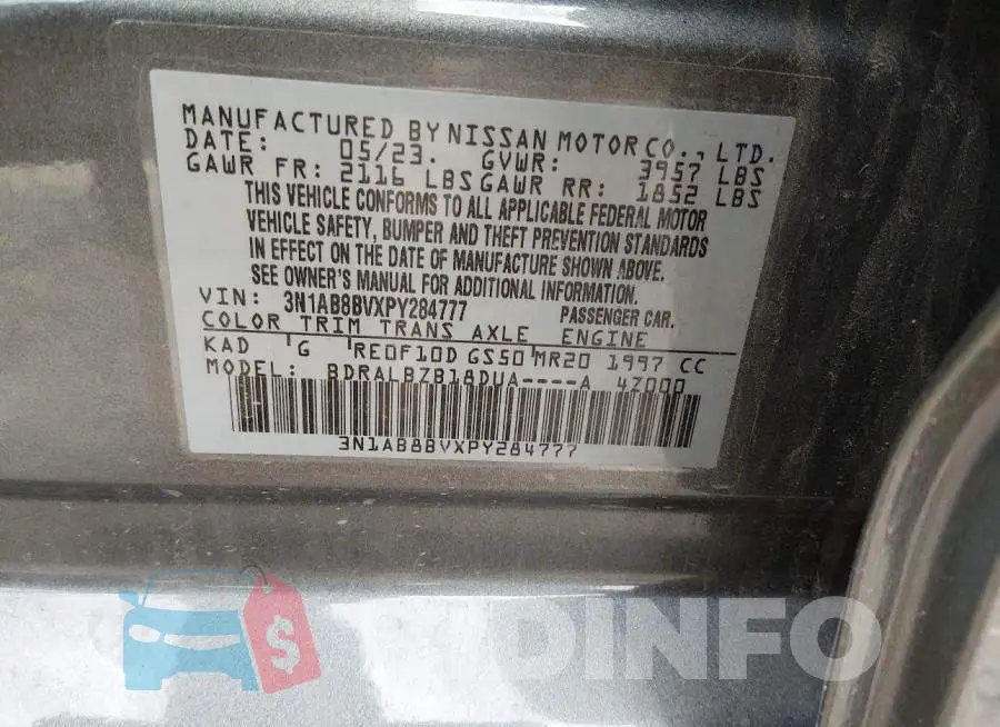 3N1AB8BVXPY284777 Photo# 9