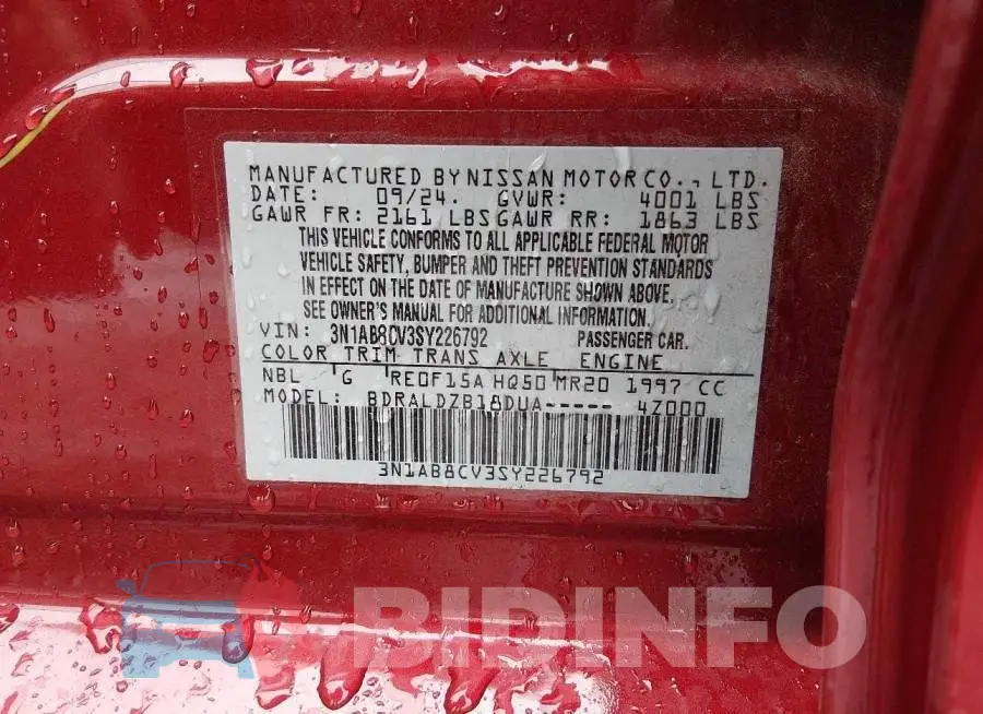 3N1AB8CV3SY226792 Photo# 9