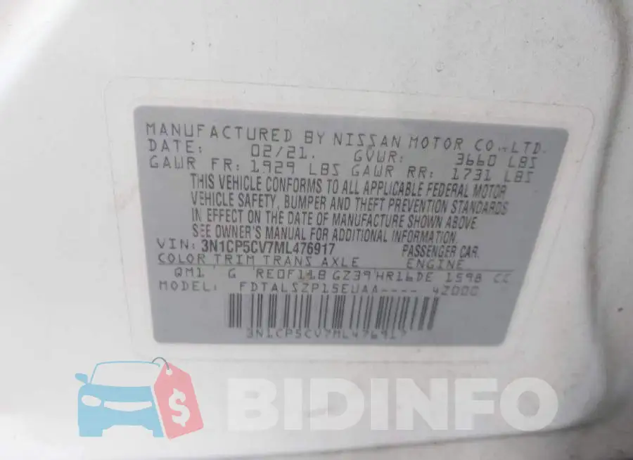3N1CP5CV7ML476917 Photo# 9