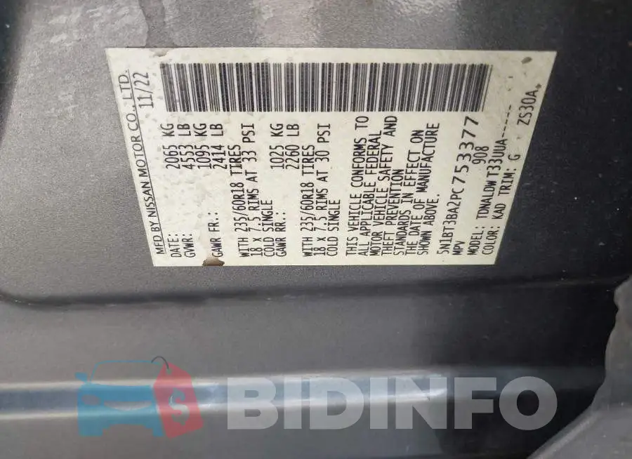 5N1BT3BA2PC753377 Photo# 9