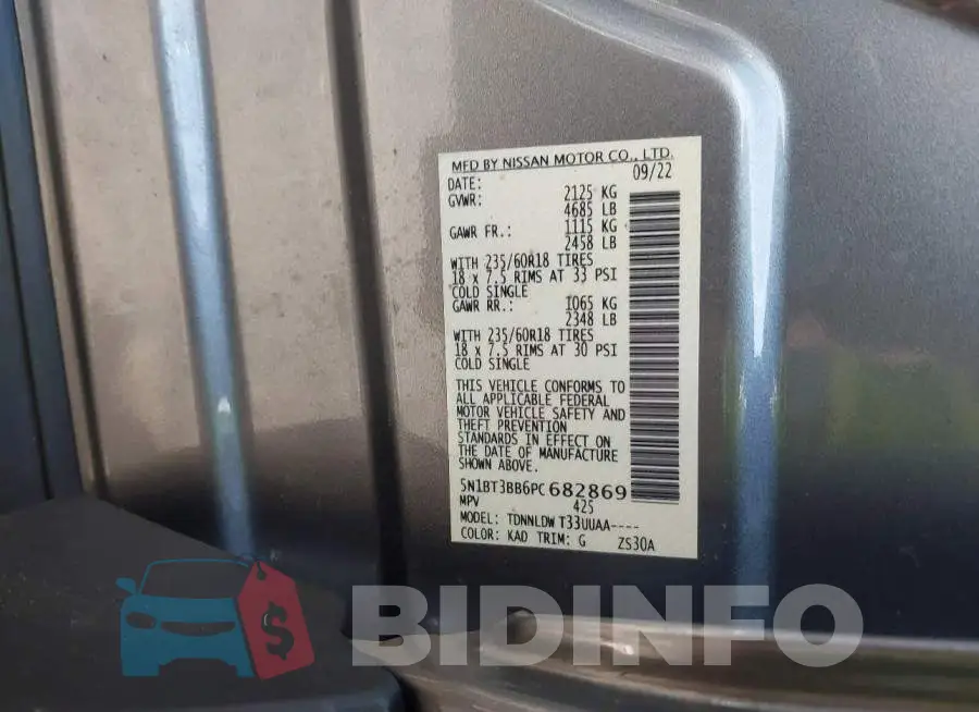 5N1BT3BB6PC682869 Photo# 9