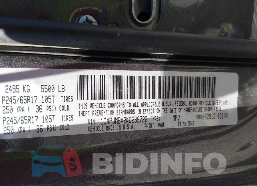 1C4PJMBX2KD239722 Photo# 9