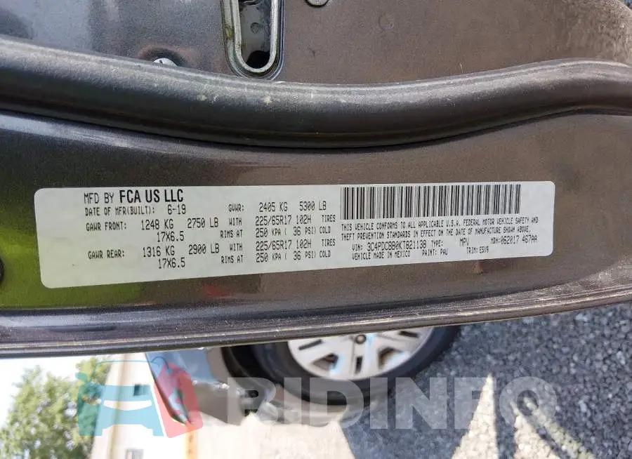 3C4PDCBB0KT821138 Photo# 9
