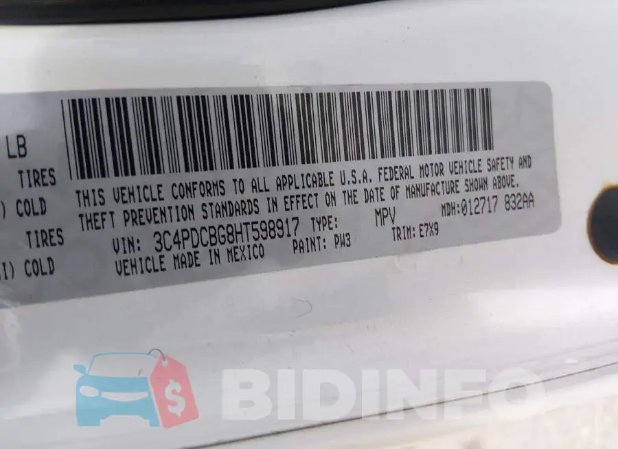 3C4PDCBG8HT598917 Photo# 9