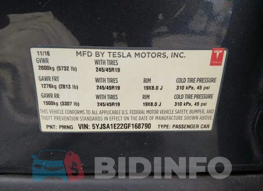 5YJSA1E22GF168790 Photo# 9